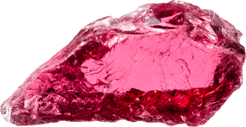 unpolished rhodolite crystal isolated on white 2024 03 25 19 06 24 utc min